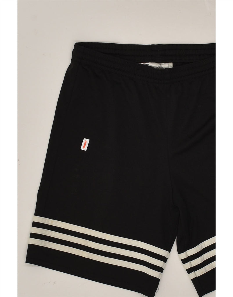 ADIDAS Boys Climalite Sport Shorts 11-12 Years Large Black Polyester | Vintage Adidas | Thrift | Second-Hand Adidas | Used Clothing | Messina Hembry 