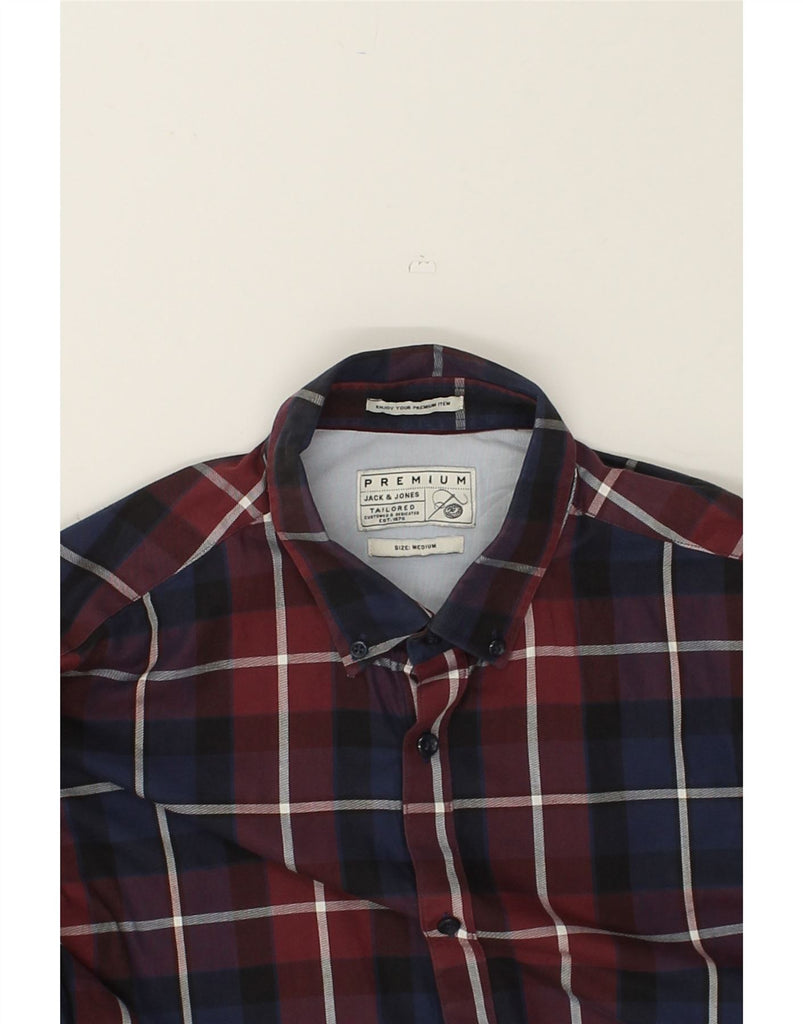 JACK & JONES Mens Tailored Shirt Medium Navy Blue Check | Vintage Jack & Jones | Thrift | Second-Hand Jack & Jones | Used Clothing | Messina Hembry 