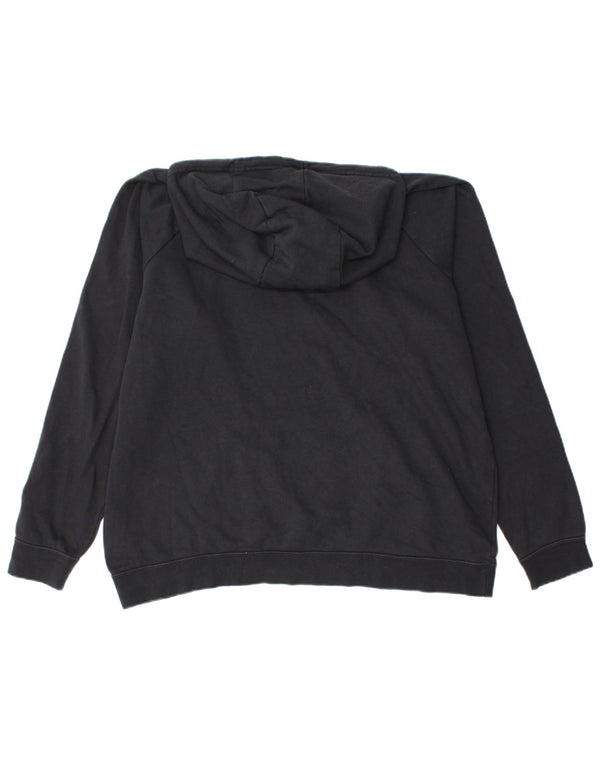 NIKE Womens Oversized Hoodie Jumper UK 18 XL Black Cotton