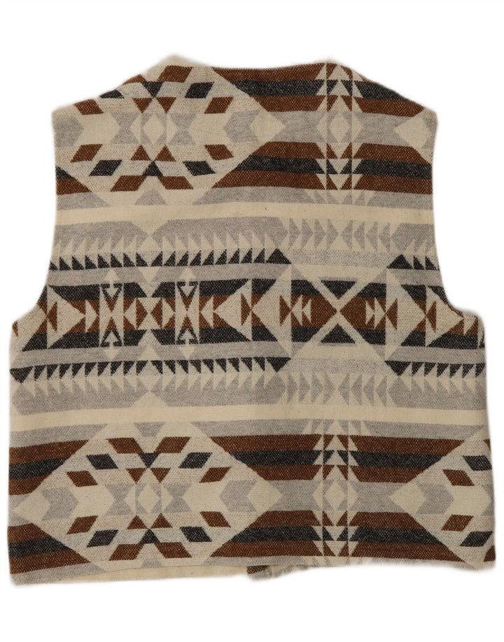 Vintage Mens Cardigan Sweater Medium Multicoloured Geometric Aztec