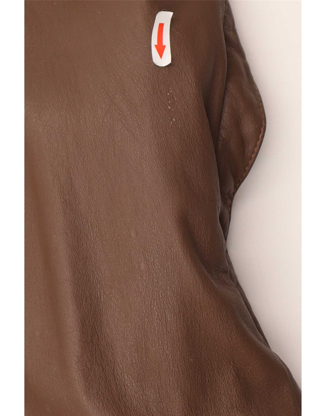 Vintage Mens Military Leather Jacket IT 52 XL Brown