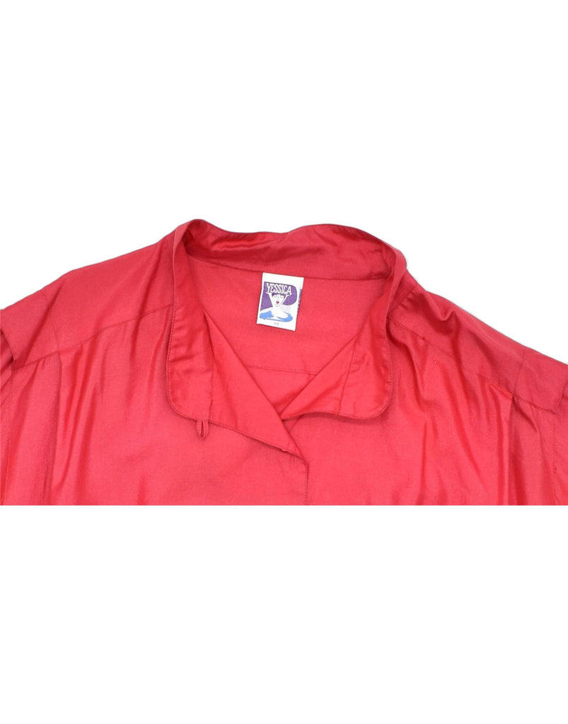 YESSICA Womens Bomber Jacket EU 48 2XL Red Silk | Vintage | Thrift | Second-Hand | Used Clothing | Messina Hembry 