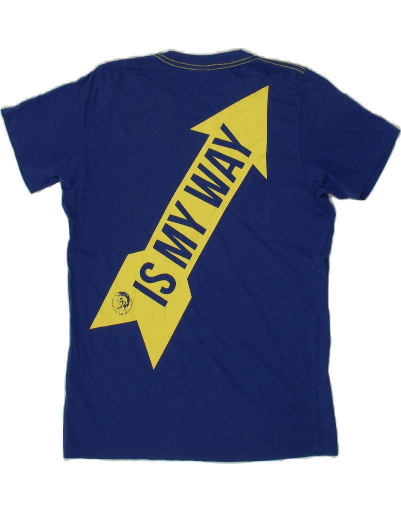 DIESEL Boys Graphic T-Shirt Top 15-16 Years Blue Cotton Vintage Diesel and Second-Hand Diesel from Messina Hembry 