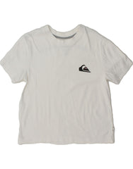 QUIKSILVER Womens Graphic T-Shirt Top UK 10 Small White Cotton