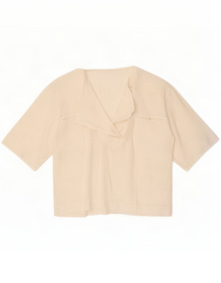 Vintage Womens Blouse Top IT 44 Medium White
