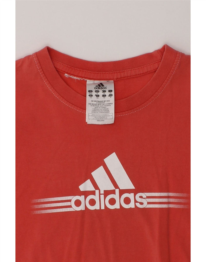 ADIDAS Girls Graphic T-Shirt Top 11-12 Years Red Cotton | Vintage Adidas | Thrift | Second-Hand Adidas | Used Clothing | Messina Hembry 