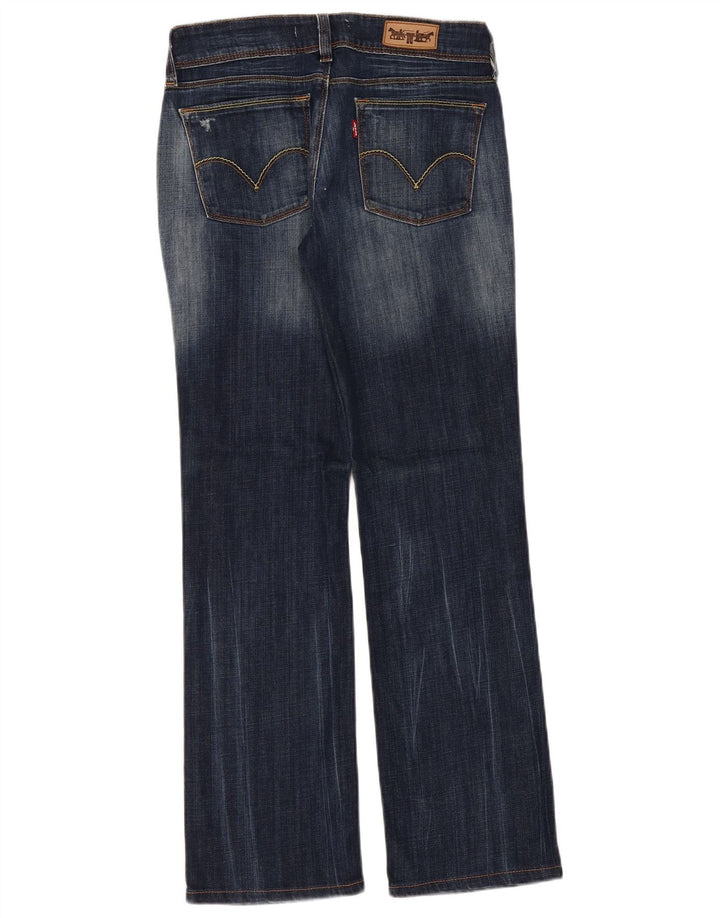 Levi's Womens 570 Straight Jeans W31 L31 Navy Blue Cotton