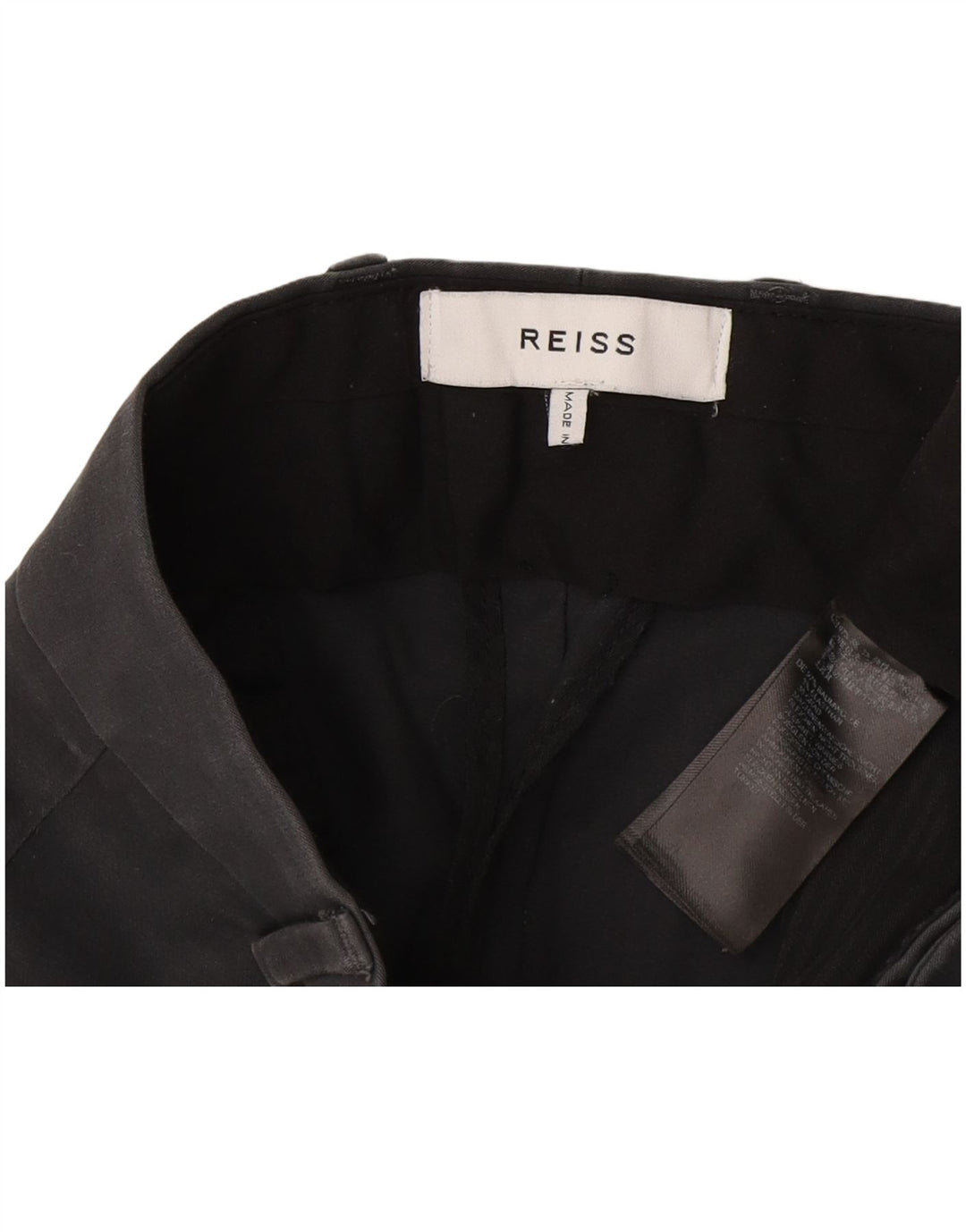 Reiss Mens Slim Suit Trousers W36 L27 Grey Cotton