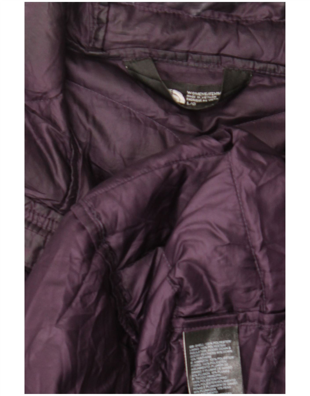 The North Face Womens Hooded Padded Coat UK 16 Large Purple Polyester