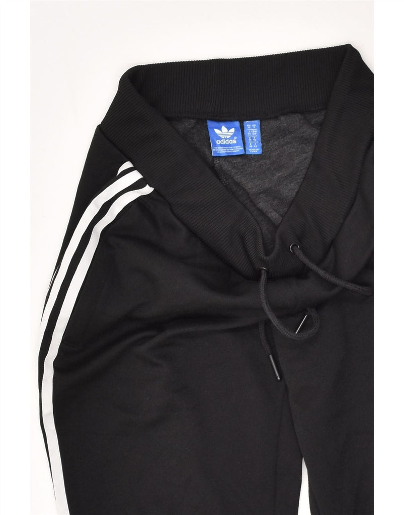 ADIDAS Womens Tracksuit Trousers Joggers UK 10 Small Black Polyester | Vintage Adidas | Thrift | Second-Hand Adidas | Used Clothing | Messina Hembry 