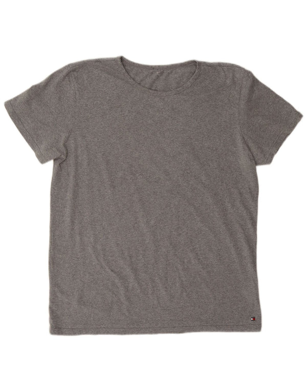 Tommy Hilfiger Womens T-Shirt Top UK 18 XL Grey Cotton