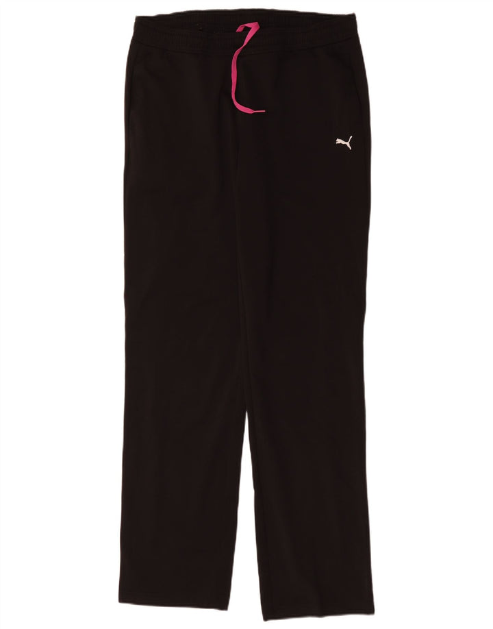 Puma Womens Tracksuit Trousers UK 12 Medium Black Polyester
