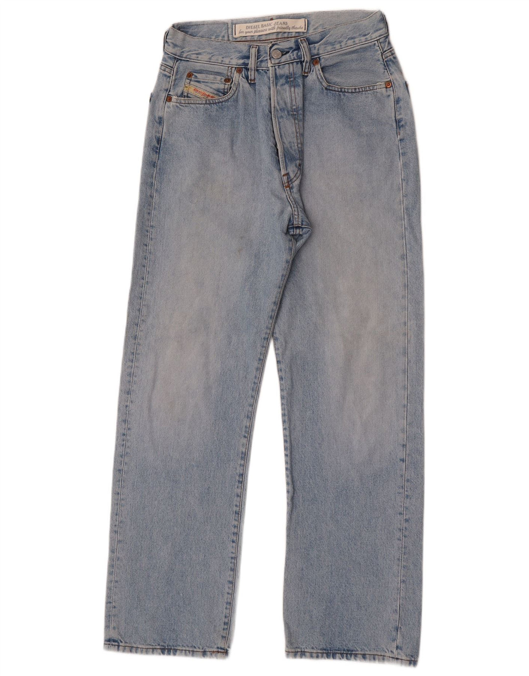 Diesel Womens High Waist Jeans W30 L32 Blue Cotton