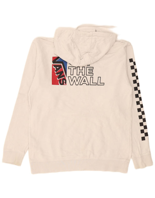 Vans Mens Graphic Hoodie Jumper Medium White
