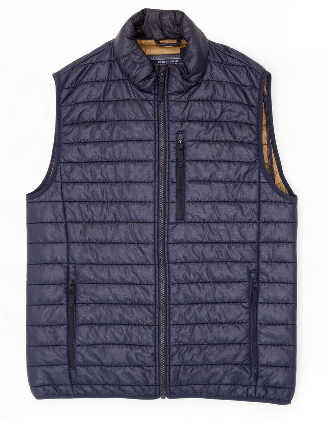 J. Crew Mens Padded Gilet UK 36 Small Navy Blue Nylon