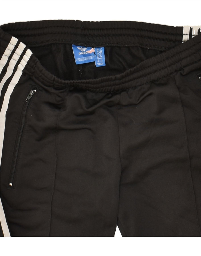 ADIDAS Womens Tracksuit Trousers UK 10 Small  Black Colourblock Polyester | Vintage Adidas | Thrift | Second-Hand Adidas | Used Clothing | Messina Hembry 