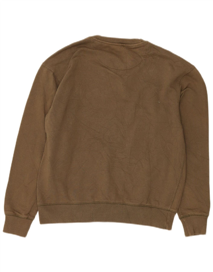 JACK & JONES Mens Sweatshirt Jumper Medium Khaki Cotton