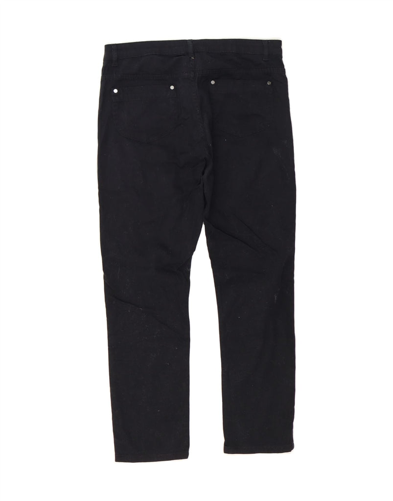 JAEGER Womens Straight Jeans UK 12 Medium W32 L27 Black Cotton Vintage Jaeger and Second-Hand Jaeger from Messina Hembry 