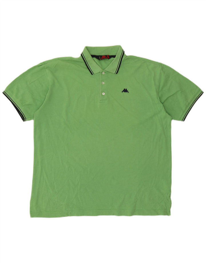 Kappa Mens Polo Shirt 2XL Green Cotton