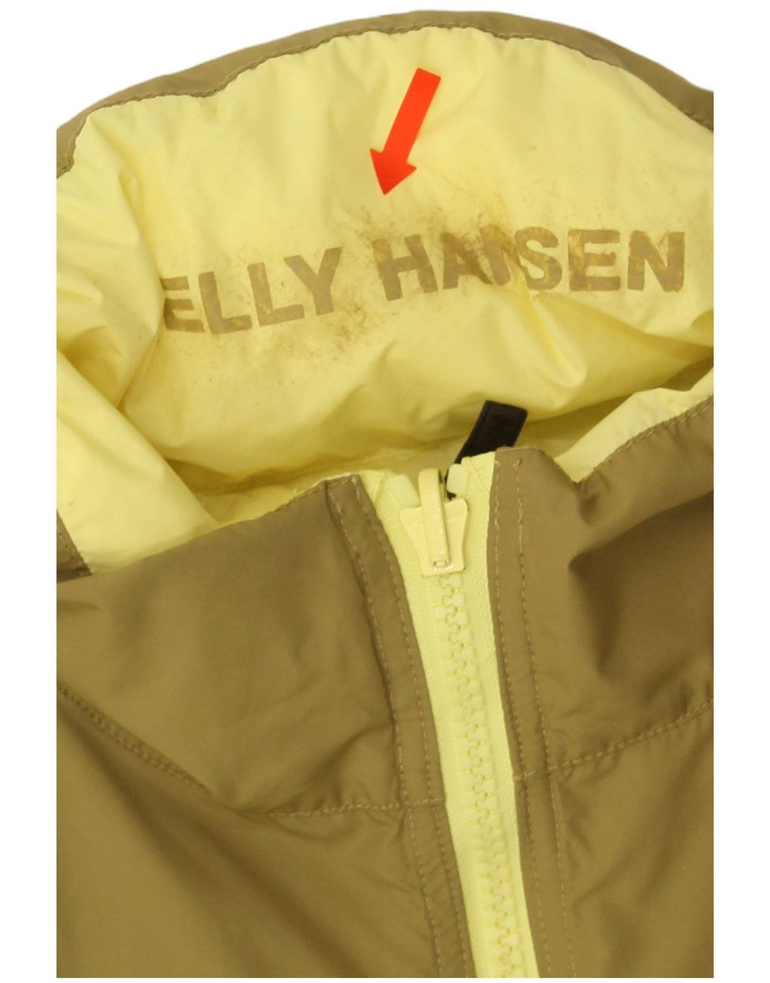 Helly Hansen Womens Graphic Crop Padded Jacket UK 14 Medium Khaki