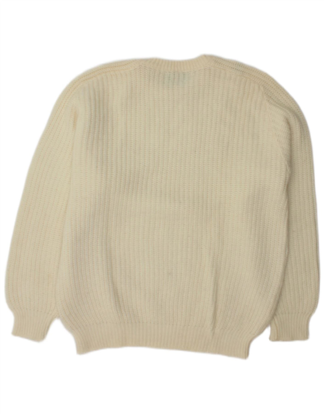 Benetton Mens Boat Neck Jumper Sweater XL Off White