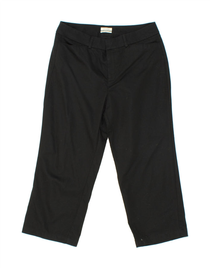 DOCKERS Womens Straight Capri Trousers US 10 Medium W32 L22 Black Cotton Vintage Dockers and Second-Hand Dockers from Messina Hembry 