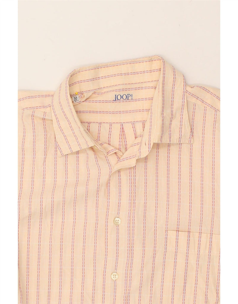 JOOP Mens Shirt Size 44 17 1/2 XL Yellow Striped Cotton | Vintage Joop | Thrift | Second-Hand Joop | Used Clothing | Messina Hembry 