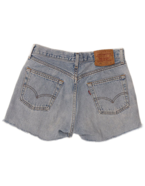 Levi's Womens 501 High Waist Denim Shorts W30 Medium Blue