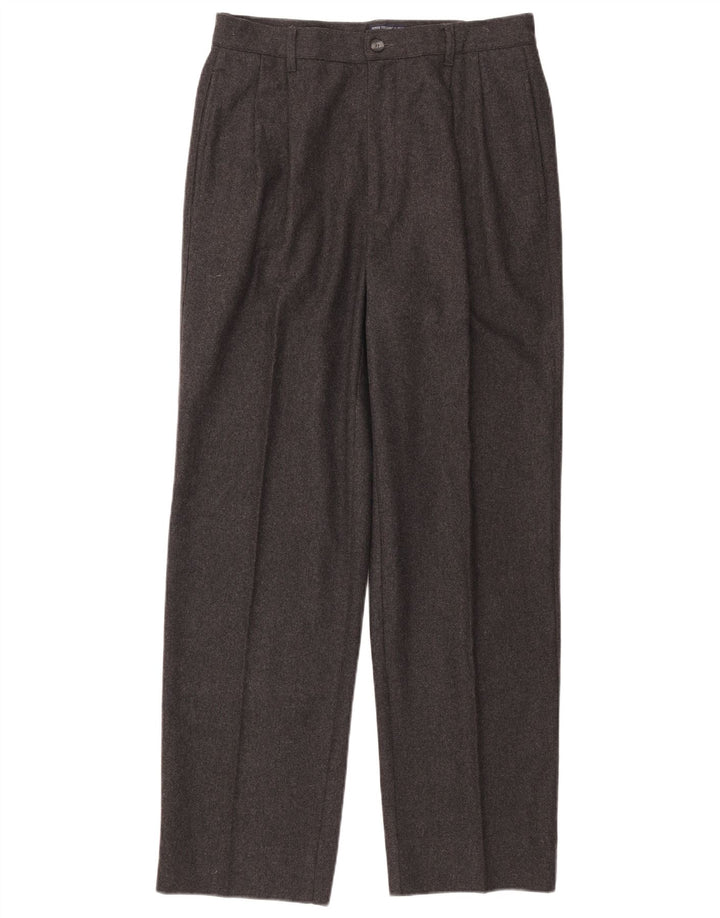 Vintage Mens Pegged Casual Trousers IT 48 Medium W30 L31 Grey Wool