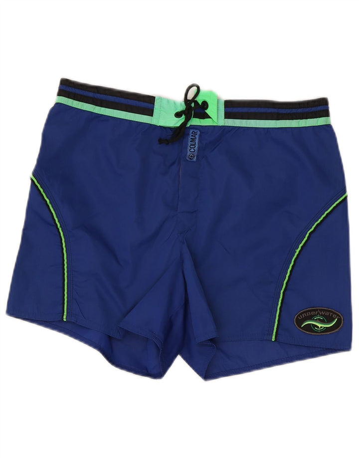 Colmar Mens Swimming Shorts Medium  Blue Striped Polyamide