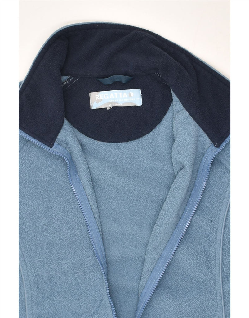 REGATTA Womens Fleece Jacket UK 14 Large  Blue Polyester | Vintage Regatta | Thrift | Second-Hand Regatta | Used Clothing | Messina Hembry 