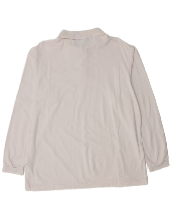 Kappa Mens Long Sleeve Polo Shirt XL Pink Cotton