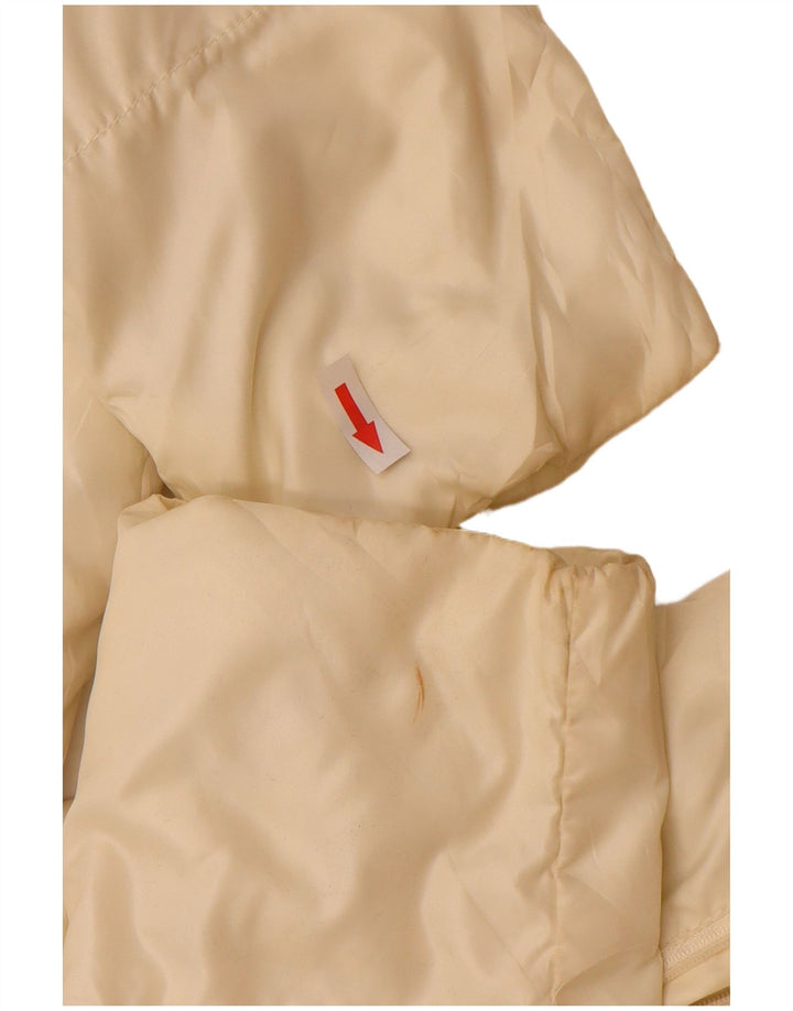 Kappa Womens Hooded Padded Coat UK 12 Medium Off White Polyester