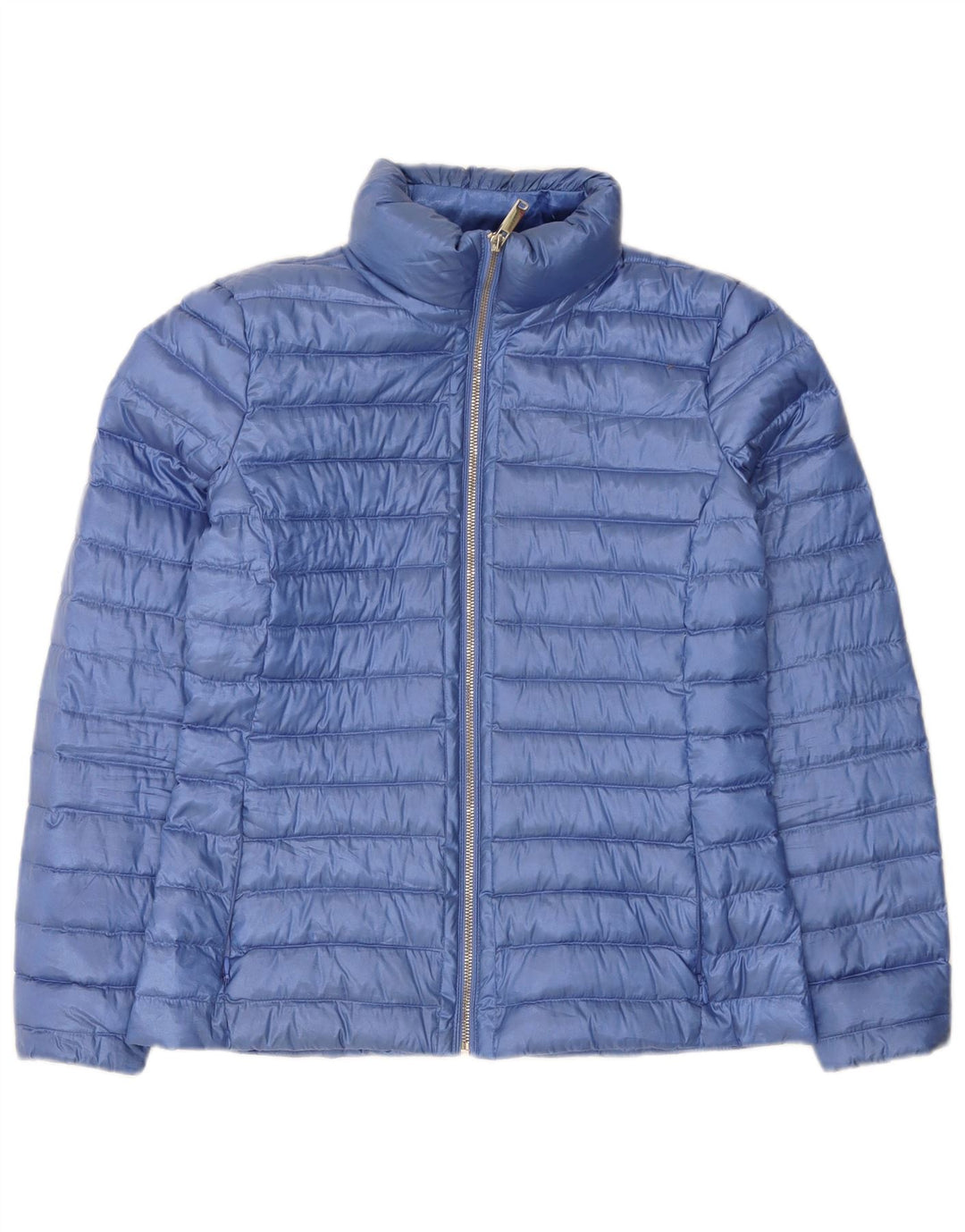 Massimo Dutti Womens Padded Jacket UK 12 Medium Blue Polyester