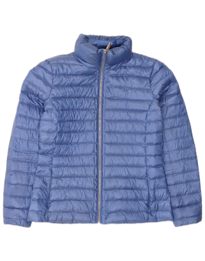Massimo Dutti Womens Padded Jacket UK 12 Medium Blue Polyester