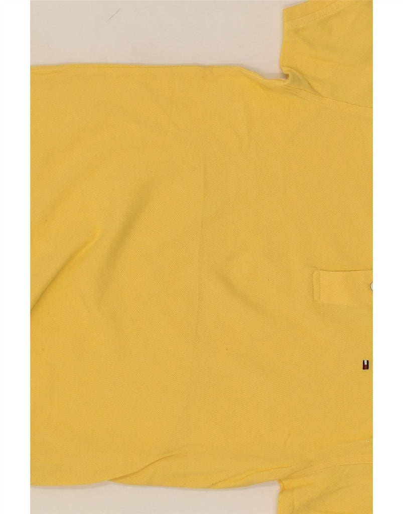 TOMMY HILFIGER Boys Polo Shirt 8-9 Years Medium Yellow Cotton | Vintage Tommy Hilfiger | Thrift | Second-Hand Tommy Hilfiger | Used Clothing | Messina Hembry 