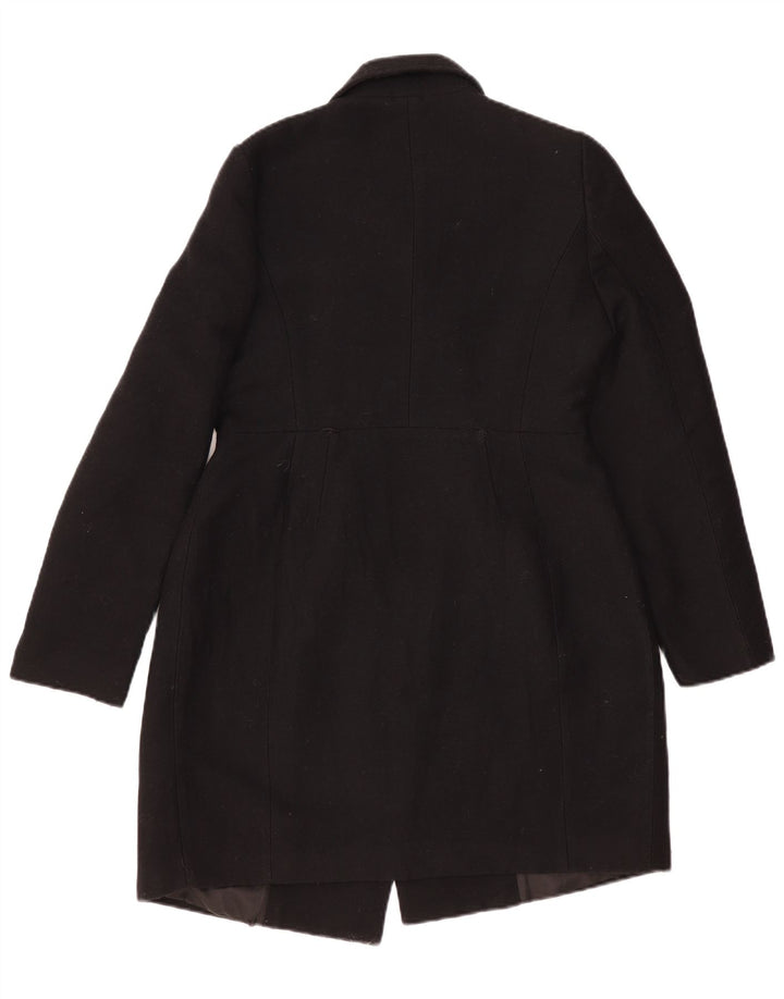 Pinko Womens Overcoat UK 12 Medium Black Wool