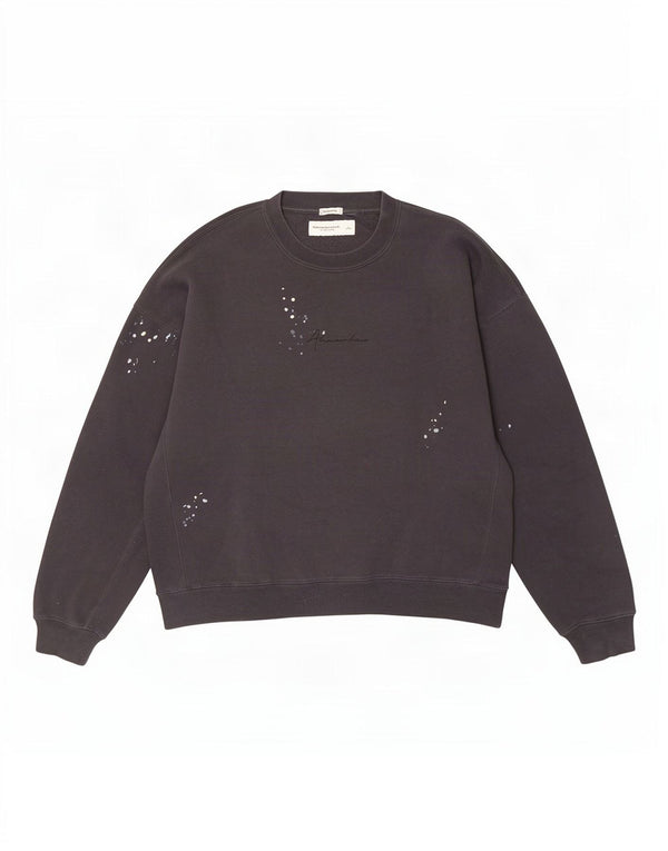 Abercrombie & Fitch Womens Sweatshirt Jumper UK 14 Large Grey Spotted