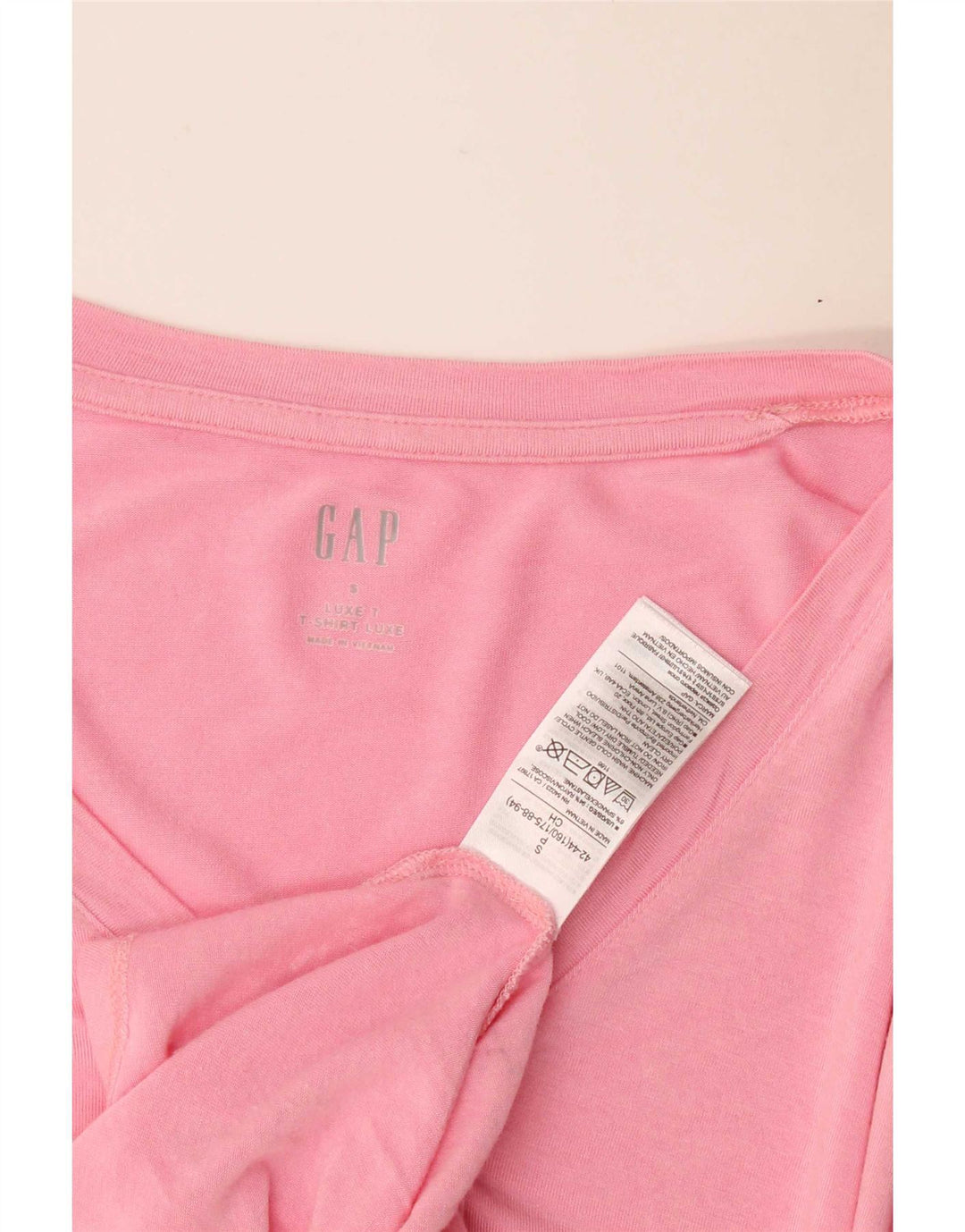 Gap Womens T-Shirt Top UK 10 Small Pink Rayon
