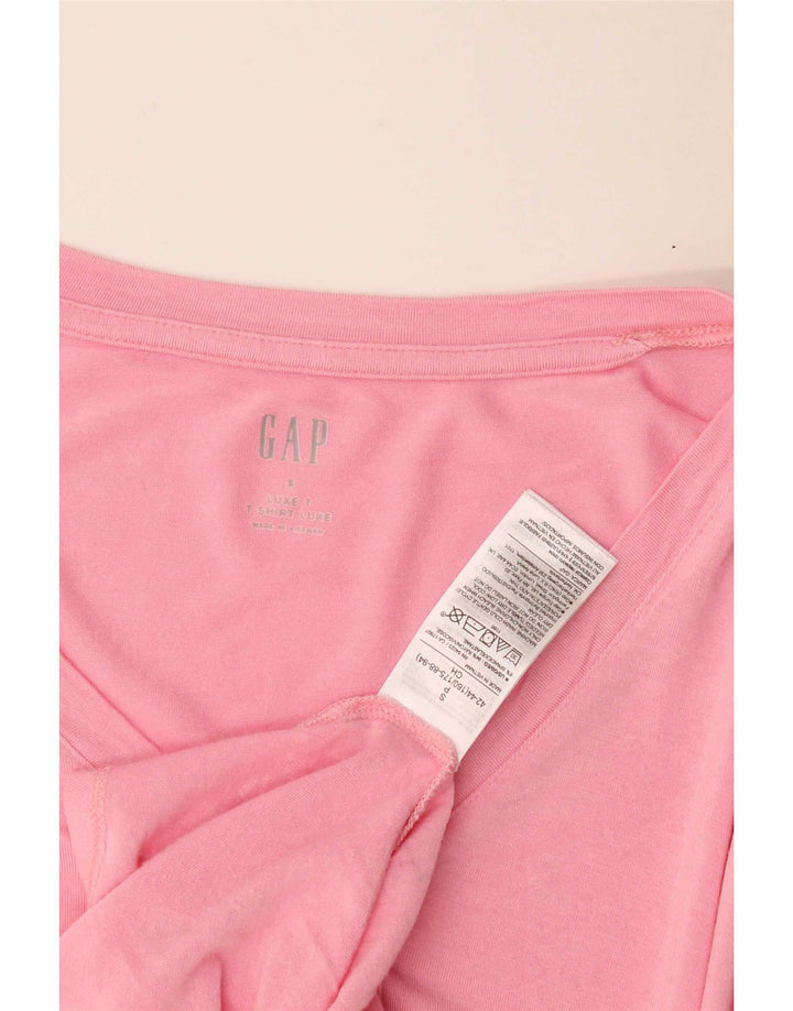 Gap Womens T-Shirt Top UK 10 Small Pink Rayon