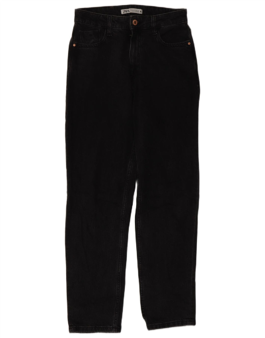 ZARA Womens Straight Jeans EU 36 XS W26  L29 Black