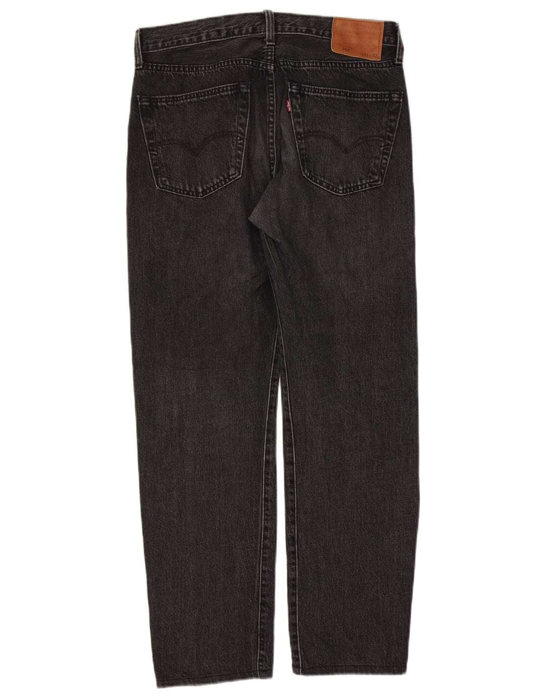 Levi's Mens 501 Straight Jeans W31 L29 Black Cotton