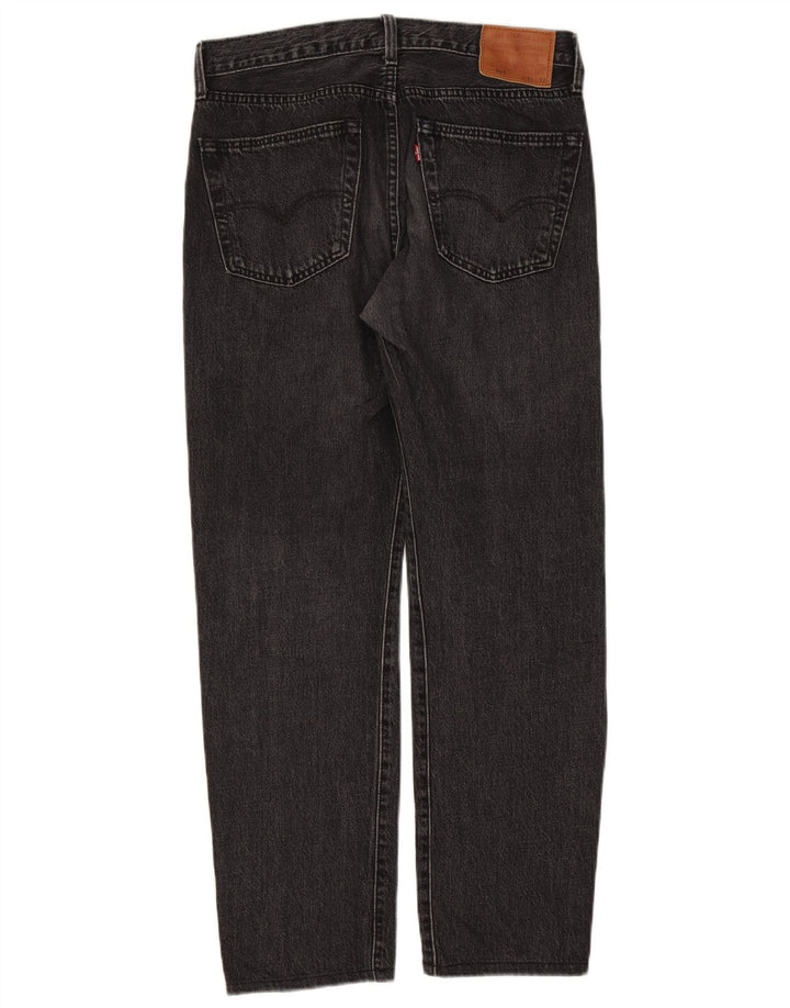Levi's Mens 501 Straight Jeans W31 L29 Black Cotton