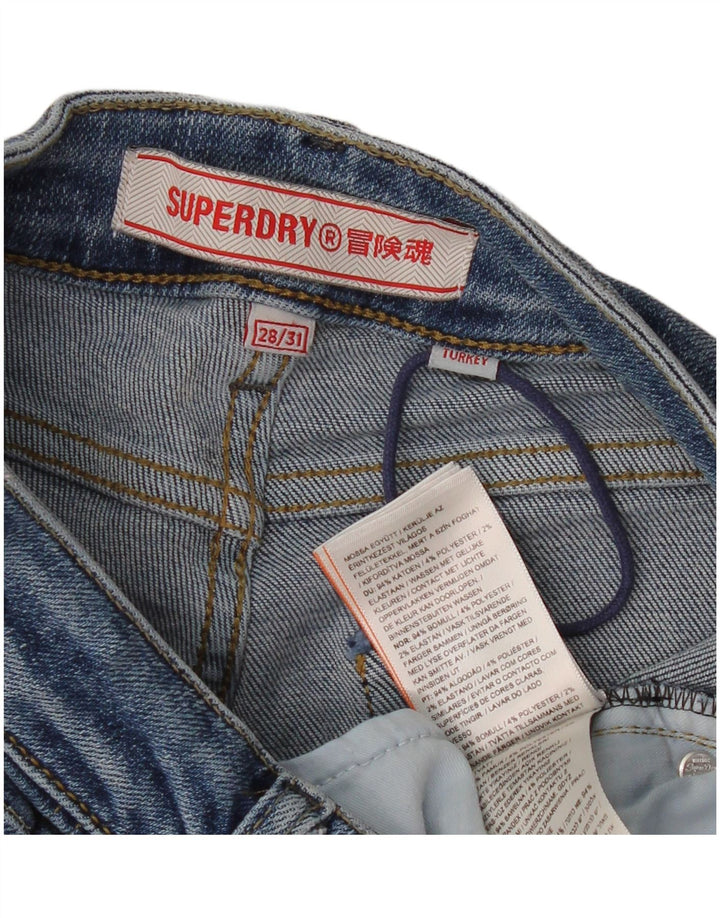 Superdry Womens Bootcut Jeans W28 L31 Blue Cotton