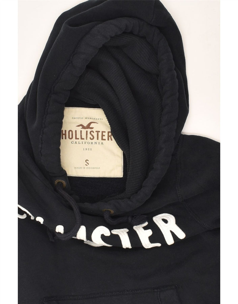 HOLLISTER Womens California Graphic Hoodie Jumper UK 10 Small Navy Blue | Vintage Hollister | Thrift | Second-Hand Hollister | Used Clothing | Messina Hembry 