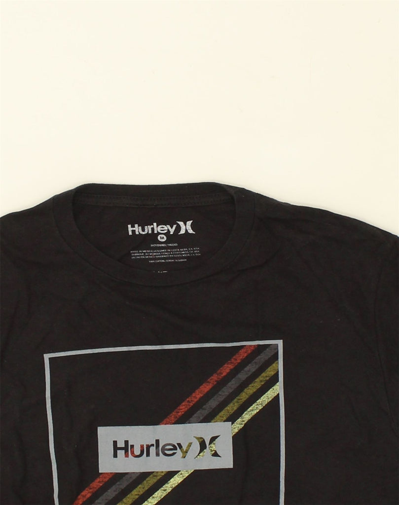 HURLEY Mens Graphic T-Shirt Top Medium Black Cotton | Vintage Hurley | Thrift | Second-Hand Hurley | Used Clothing | Messina Hembry 