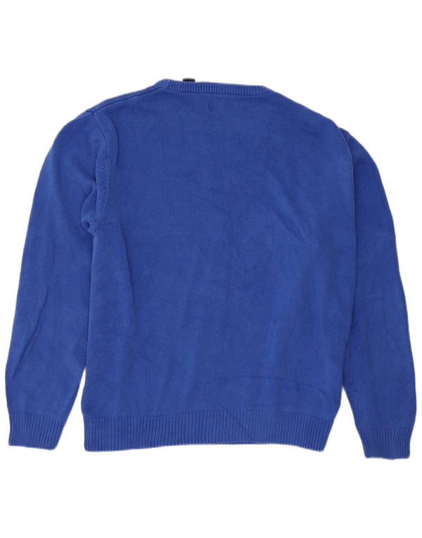 Chaps Mens Boat Neck Jumper Sweater 2XL Blue Cotton