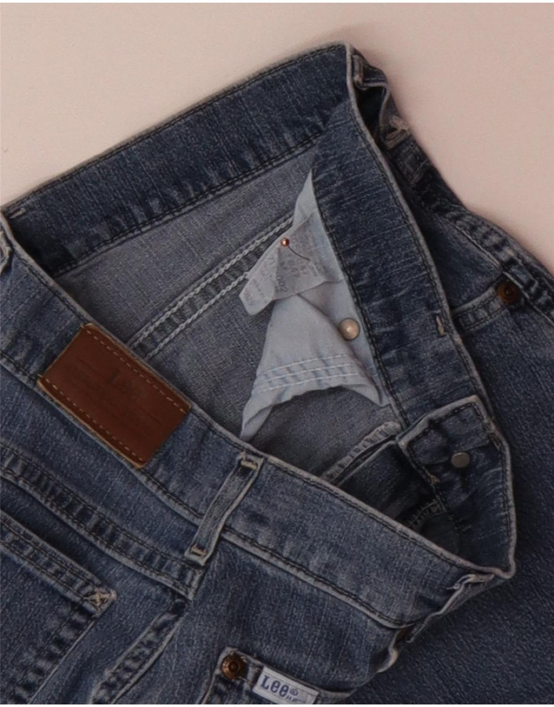 LEE Womens Denim Shorts W28 Medium Blue Cotton