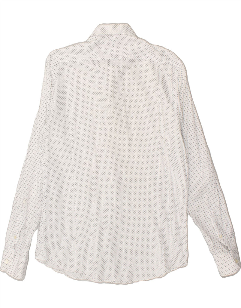 MASSIMO DUTTI Mens Shirt Size 40 Medium White Spotted | Vintage Massimo Dutti | Thrift | Second-Hand Massimo Dutti | Used Clothing | Messina Hembry 