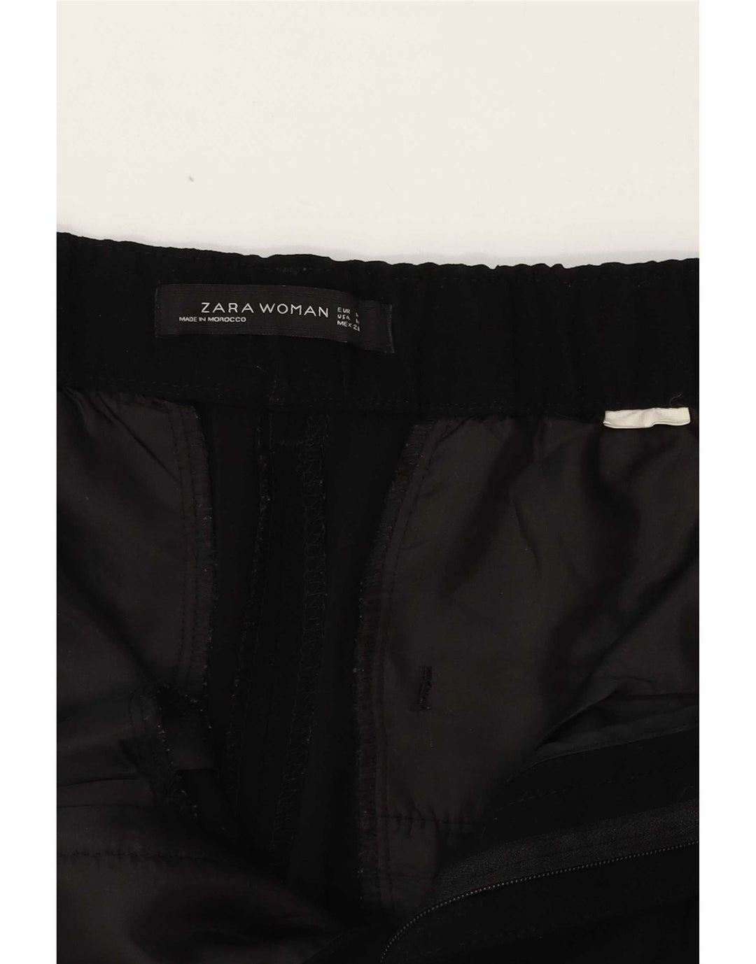 Zara Womens Tapered Capri Trousers Medium W30 L23 Black